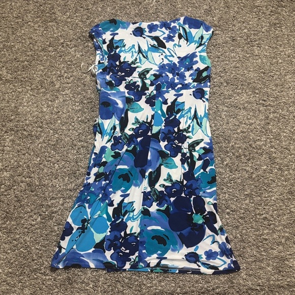 Ralph Lauren Blue and White Floral Midi Dress - Picture 7 of 8